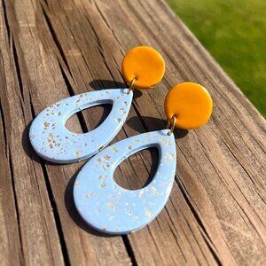 Glitter Sun Handcrafted Clay Earrings